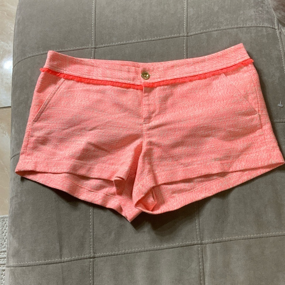 Lilly Pulitzer Coral High Waist Shorts